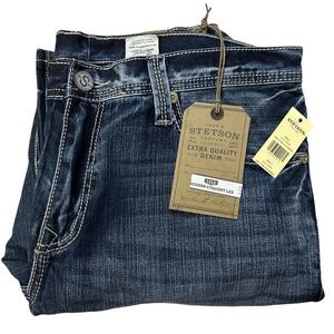 NWT John B Stetson Moder Straight Leg Jeans Size 36/30